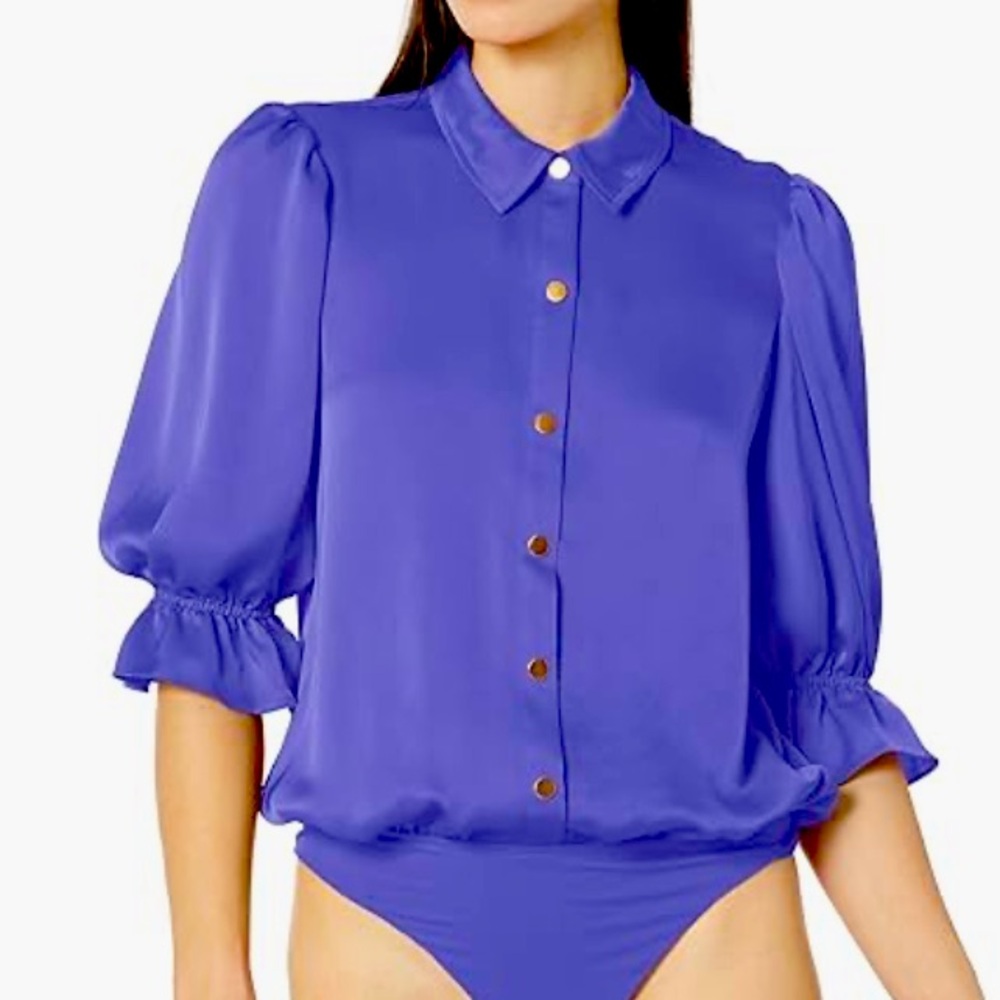 Ramy Brook Dina Button Down Bodysuit